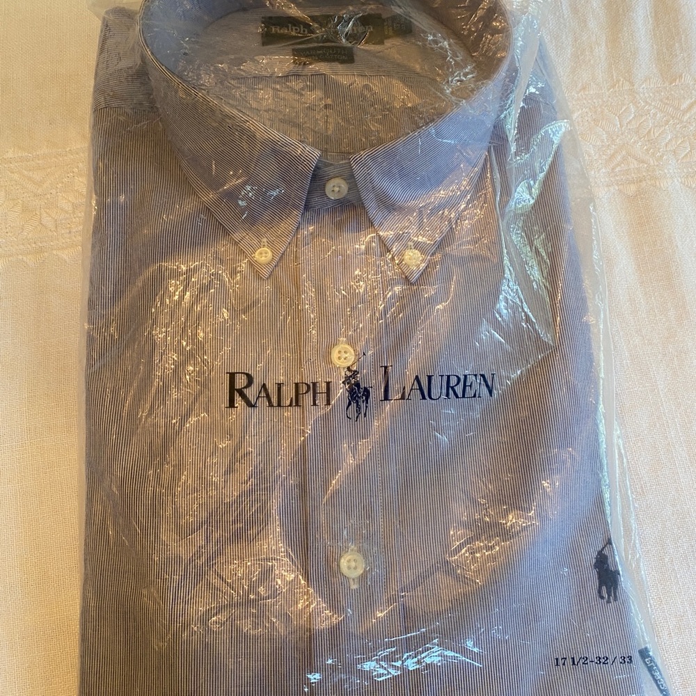 NWT Ralph Lauren Men striped dress shirt